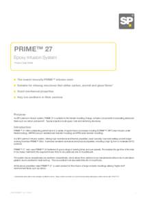 ®  PRIME™ 27 Epoxy Infusion System Product Data Sheet