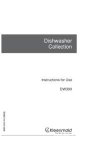 Dishwasher Collection Instructions for Use  	  	 