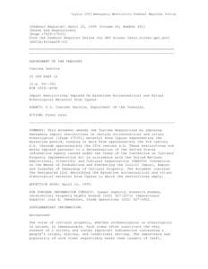 Cyprus 1999 Emergency Restriction Federal Register Notice  [Federal Register: April 12, 1999 (Volume 64, Number[removed]Rules and Regulations] [Page[removed]From the Federal Register Online via GPO Access [wais.access