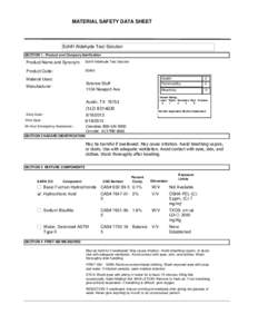 MATERIAL SAFETY DATA SHEET  Schiff Aldehyde Test Solution SECTION 1 . Product and Company Idenfication  Product Name and Synonym: