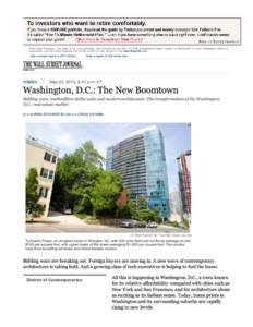 Washington, D.C.: The New Boomtown - WSJ.com
