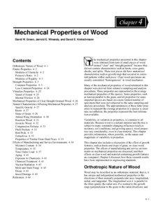 Wood Handbook--Chapter 4--Mechanical Properties of Wood