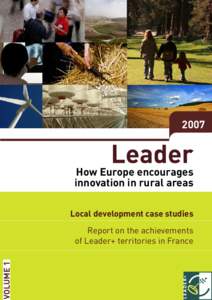 2007  How Europe encourages innovation in rural areas Local development case studies