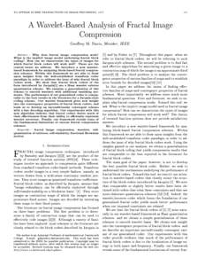 TO APPEAR IN IEEE TRANSACTIONS ON IMAGE PROCESSING, A Wavelet-Based Analysis of Fractal Image Compression