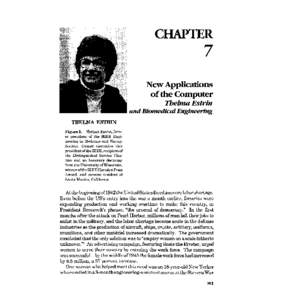 CHAPTER  7 New Applications ofthe Computer Thelma Estrin