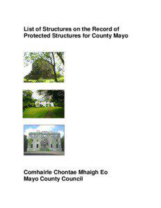 List of Structures on the Record of Protected Structures for County Mayo