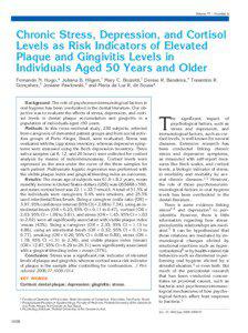 Volume 77 • Number 6  Chronic Stress, Depression, and Cortisol