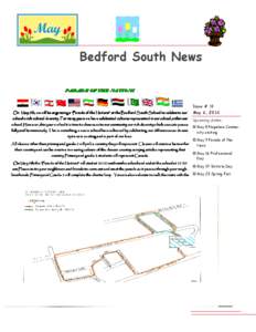 Bedford South News PARADE OF THE NATIONS Issue # 10 On May 9th, we will be organising a “Parade of the Nations” at the Bedford South School to celebrate our