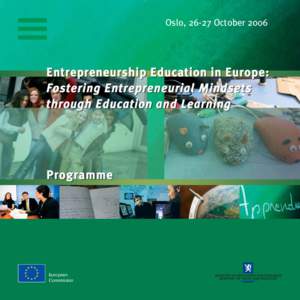 Europa - Entrepreneurship Education in Europe - Oslo, 26-27 October[removed]Programme