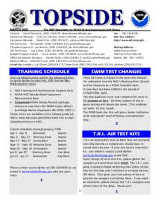 MARCH[removed]The NDP Newsletter for NOAA Diving Supervisors and Divers Director - David Dinsmore, ([removed], [removed] Fax[removed]