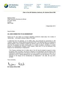 Letter from Sir Andrew Dilnot to Matthew Elliott