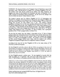 Knights of the Garter / Marian exiles / Richard Wingfield / Anthony Wingfield / Robert Wingfield / John Wingfield / Susan Bertie /  Countess of Kent / Edward de Vere /  17th Earl of Oxford / Catherine Willoughby /  12th Baroness Willoughby de Eresby / English people / British people / Wingfield family