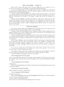 How to use hyplain — version 1.0 Many (well, at least more than twelve) years ago, LATEX was not as usable as it is today. So we were forced to use AMS-TEX for typesetting mathematical papers. At the very beginning the