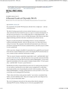 Wireless networking / EarthLink / Wi-Fi / Telecommunications engineering / Municipal wireless network / Meraki / Wireless network / San Francisco Municipal Wireless / Minneapolis wireless internet network / Technology / Wireless / Wireless network organizations