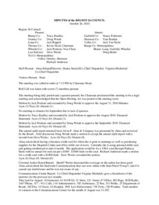 MINUTES of the REGION 26 COUNCIL