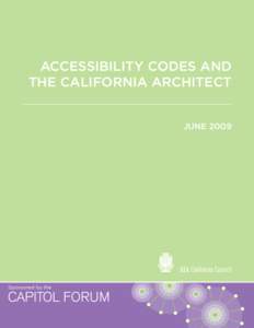 CALIFORNIA Accessibility Codes and ENVIRONMENTAL ACT the California QUALITY