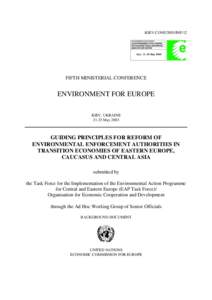 KIEV.CONF/2003/INF/12  FIFTH MINISTERIAL CONFERENCE ENVIRONMENT FOR EUROPE KIEV, UKRAINE