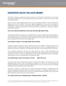 Diskeeper_Helps_Save_Money