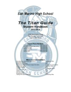 San Marino High School  The Titan Guide Student Handbook[removed]Huntington Drive