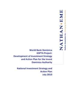 World Bank Dominica GSPTA Project: Development of Investment Strategy and Action Plan for the Invest Dominica Authority National Investment Strategy and