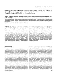 EVOLUTION & DEVELOPMENT  12:4, 383 –DOI: j.1525-142Xx