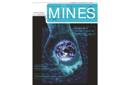 The Magazine of Colorado School of Mines  Volume 95 Number 1 Winter[removed]MINES