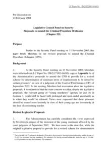 LC Paper No. CB[removed])  For discussion on 12 February[removed]Legislative Council Panel on Security