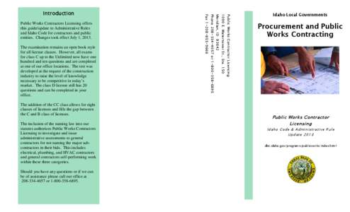 Auctioneering / Construction / Procurement / General contractor / Construction bidding / Independent contractor / Bidding / Purchasing / Business / Supply chain management / Systems engineering