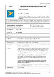 Emergency airworthiness directive / Airworthiness Directive / Lange Aviation / Airworthiness / Aviation / Transport / European Aviation Safety Agency