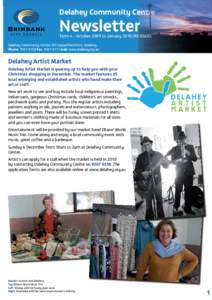 Delahey Community Centre  Newsletter Term 4 – October 2009 to JanuaryRE-ISSUE)