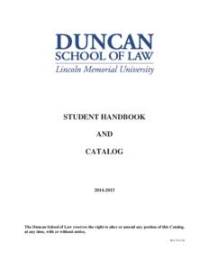 STUDENT HANDBOOK AND CATALOG[removed]