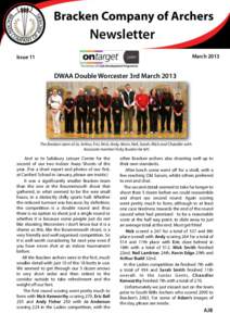 Newsletter March 2013 Issue 11  DWAA Double Worcester 3rd March 2013