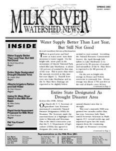 Water management / Hydrology / Land management / Fresno Dam / Milk River / Lake Sherburne / Missouri River / Reservoir / St. Mary River / Geography of the United States / Water / Montana