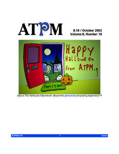 Cover  ATPM[removed]October 2002 Volume 8, Number 10