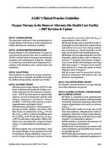 oxygen therapy CPG :Continuous Pressure CPG