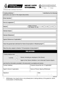 If this form was completed by a business with fewer than 20 employees, please provide an estimate of the time taken to complete this form. IMPOR T ENTR