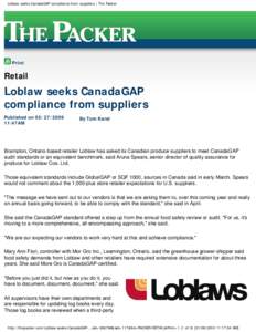 Loblaw seeks CanadaGAP compliance from suppliers | The Packer
