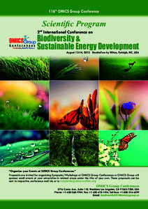 116th OMICS Group Conference  Scientific Program 2nd International Conference on  Biodiversity &