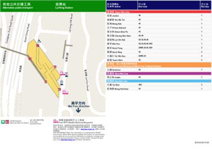 其他公共交通工具  茘景站 Alternative public transport