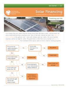 Renewable energy policy / Economics / Power Purchase Agreement / Pricing / Home equity line of credit / Home equity loan / Home equity / Tax credit / Business / Mortgage / Real estate / Personal finance