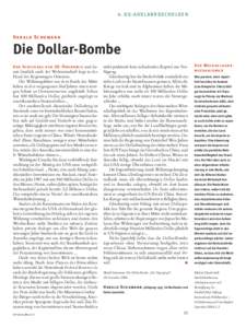 4. US-AUSLANDSSCHULDEN  H a r a l d S c h um a n n Die Dollar-Bombe Da s S c h i c k sa l d e r U S - Ö ko n o m i e und damit letztlich auch der Weltwirtschaft liegt in der