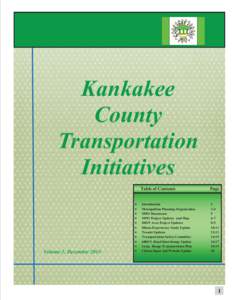 Kankakee County Transportation Initiatives Table of Contents