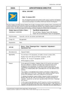 Dassault / Dassault Aviation / European Aviation Safety Agency / Dassault Falcon / Aircraft maintenance / Airworthiness Directive / Airworthiness / Aviation / Transport / Trijets
