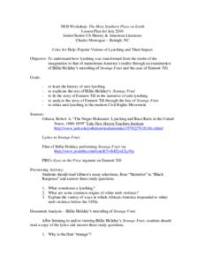 Lynching in the United States / Lynching / Reconstruction / Dyer Anti-Lynching Bill / Red Summer / W. E. B. Du Bois / Emmett Till / Race riot / Leonidas C. Dyer / United States / American studies / Anti-racism