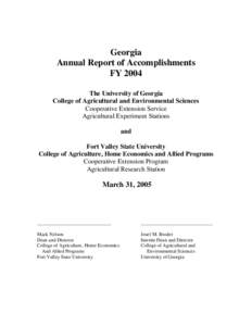 Association of Public and Land-Grant Universities / Herbicides / Millets / Paspalum / Fort Valley State University / Peanut / Glyphosate / Cotton / Roundup / Geography of Georgia / Agriculture / Georgia