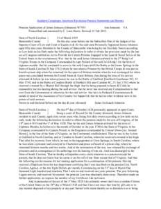 Southern Campaigns American Revolution Pension Statements and Rosters Pension Application of James Johnson (Johnston) W7935 Ann Johnston Transcribed and annotated by C. Leon Harris. Revised 12 Feb[removed]VA