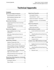 Technical Appendix  Breast Cancer Control in Canada Canadian Partnership Against Cancer  Technical Appendix