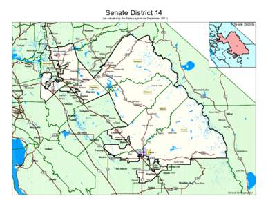 Senate District 14 (as adopted by the State Legislature September[removed]Senate Districts  Sacramento