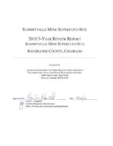 Summitville / Superfund / Colorado / Summitville mine / Environment of the United States