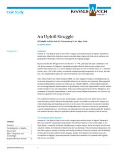 Case Study  An Uphill Struggle Oil Wealth and the Push for Transparency in the Niger Delta By Jeremy Weate